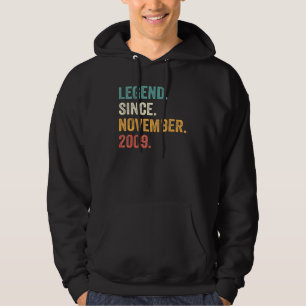 13 Years Old 13th Bday Boys Legend Since November Hoodie