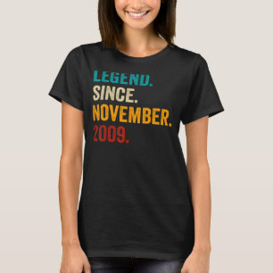 13 Years Old 13th Bday Boys Legend Since November T-Shirt