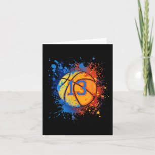 13 Years Old 13th Birthday Basketball Gift For Boy Card