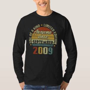 13 Years Old Awesome Since September 2009 13th 2 T-Shirt