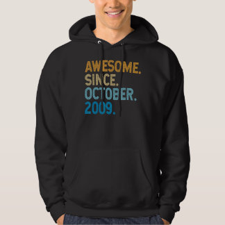 13 Years Old Funny Awesome Since October 2009 13th Hoodie