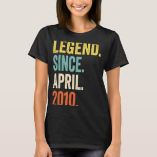 13 Years Old Legend Since April 2010 13th Birthda T-Shirt