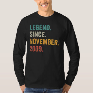 13 Years Old Legend Since November 2009 13th Bday T-Shirt