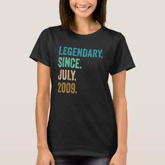13 Years Old Legendary Since July 2009 13th Birthd T-Shirt