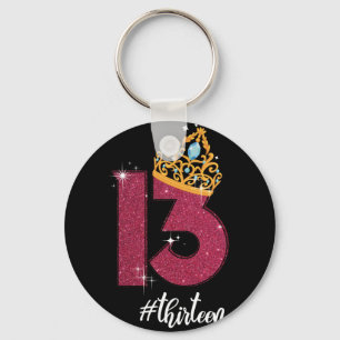 13 Years Old Official Teenager 13th Birthday Gift Keychain