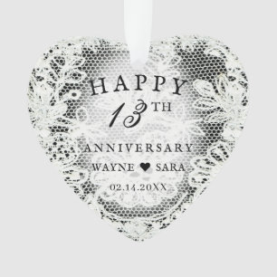 13ème anniversaire du Mariage de dentelle noir + b