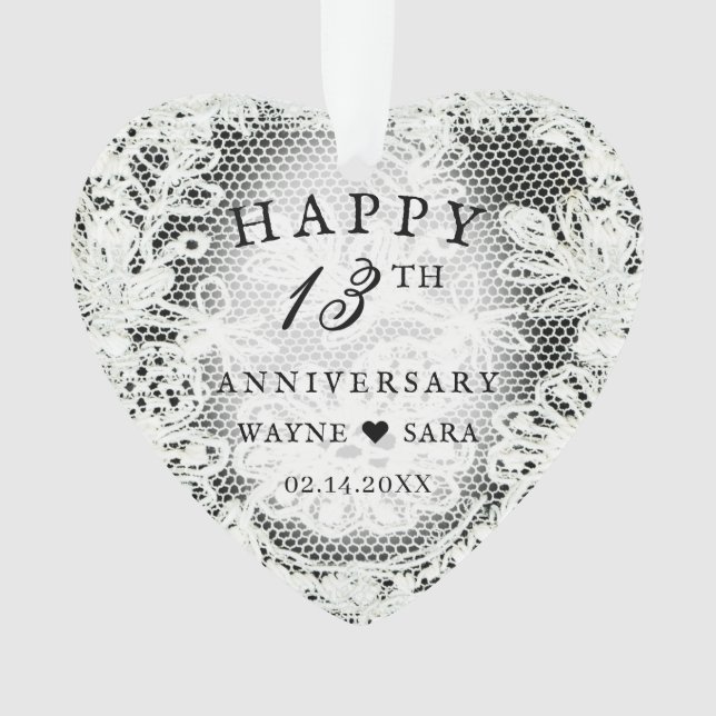 13ème anniversaire du Mariage de dentelle noir + b (devant)