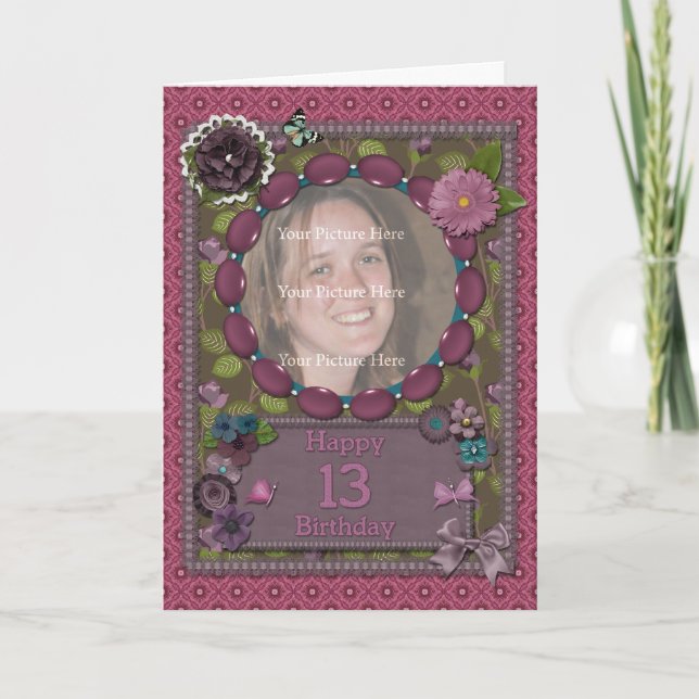 13ème Carte photo pour un anniversaire (Devant)