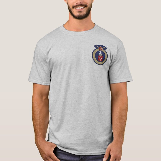 13ème Logo blanc de T-shirt de scouts de mer (Devant)