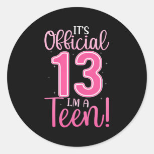 13Th 13 Years N Nager Classic Round Sticker