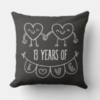 13th Anniversary Gift Chalk Hearts