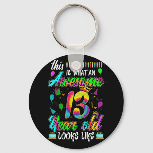 13th Birthday Awesome 13 Year Old Looks Like Keychain