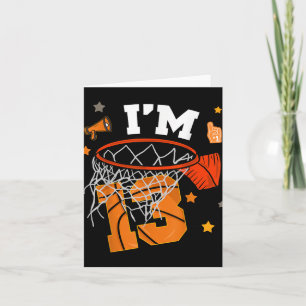 13th Birthday Basketball Boy 13 Yr Old Thirteen Ye Card