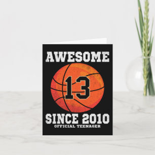 13th Birthday Basketball Fan 13 Years Old Official Card
