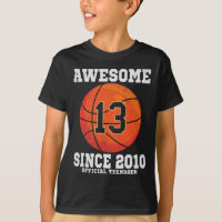 13th Birthday Basketball Fan 13 Years Old Official