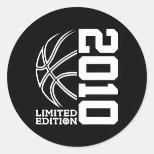 13th Birthday Basketball Limited Edition 2010 Classic Round Sticker