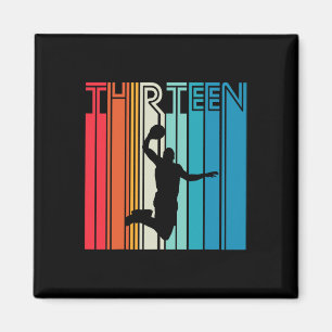 13th Birthday Basketball Lover Gift 13 Years Old R Magnet