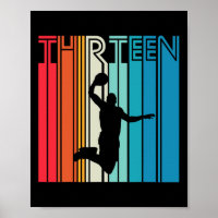13th Birthday Basketball Lover Gift 13 Years Old R