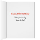 13th Birthday Big Number 13 Photo Collage Card