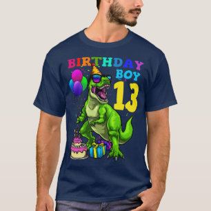 13th Birthday Birthday Boy 13 Dinosaur T-Shirt