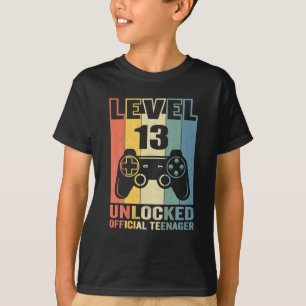 13th Birthday Boy Level 13 Unlocked Official T-Shirt