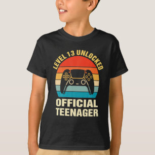 13th Birthday Boy Level 13 Unlocked Official T-Shirt