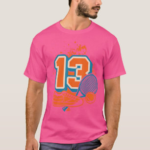 13Th Birthday Boy Tennis Player Tennis 13 Years Ol T-Shirt