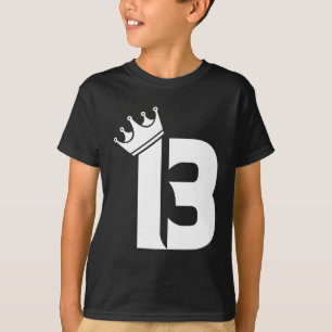 13th Birthday Boys Girls Teenager Vintage Number T-Shirt