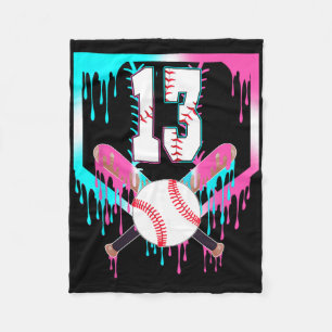 13th Birthday Bysebyll Home Plate Drip Ice Cream 1 Fleece Blanket