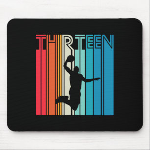 13th Birthday Bysketbyll Lover Gift 13 Years Old R Mouse Pad