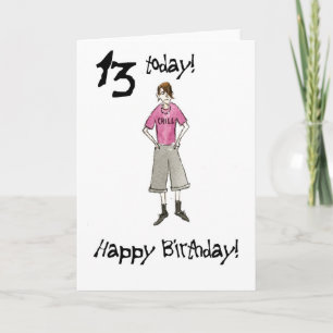 13th Birthday Card for a Boy