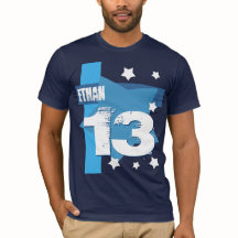 13th Birthday Custom Name BLUE and WHITE V8