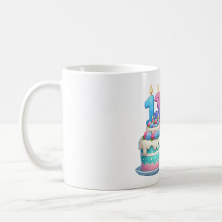13th Birthday Elephant Cake Coffee Mug