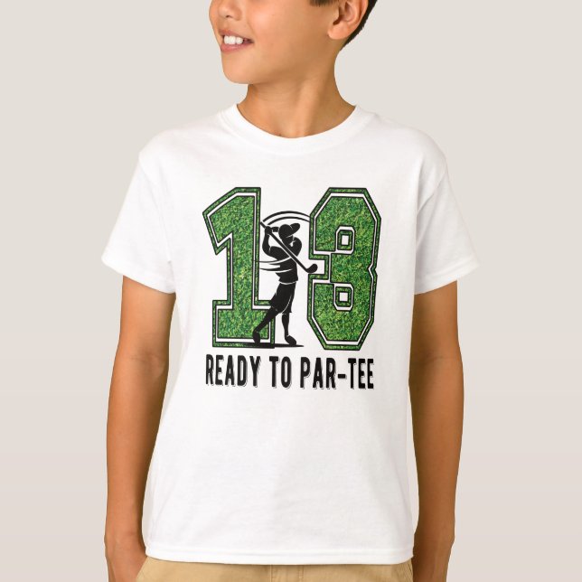13th Birthday Gift Golf Player 13 Year Old Boy T-Shirt (Front)