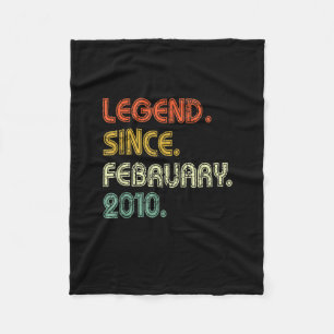 13th Birthday Gifts 13 Years Old Legend Since Febr Fleece Blanket