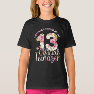 13th Birthday Girls 13 Years Official Teen T-Shirt