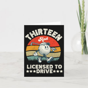 13th Birthday Golf Boys Birthday Par Tee 13 Year O Card