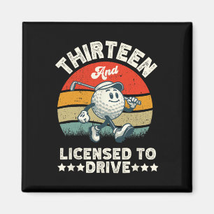 13th Birthday Golf Boys Birthday Par Tee 13 Year O Magnet