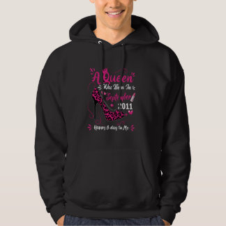 13th Birthday High Heel A Queen Was Born In Septem Hoodie