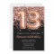 13th Birthday Invitation Black Rose Gold Glitter