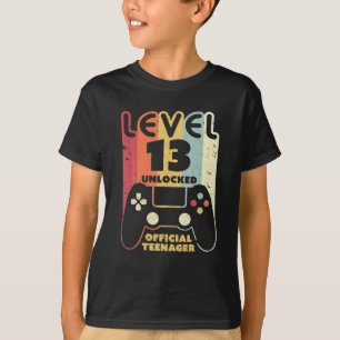 13th Birthday Level 13 Unlocked Official Teenager T-Shirt
