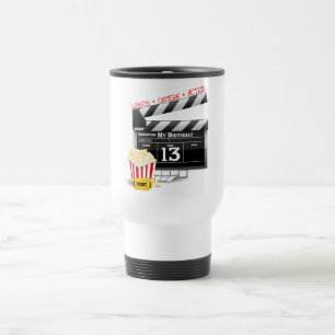 13th Birthday Movie Party Travel Mug