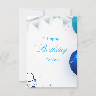 13th Birthday Navy Blue and Gold Balloons Confetti Invitation