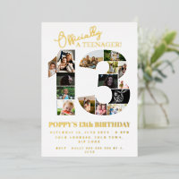 13th birthday officially a teenager photo collage