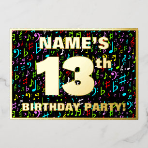 13th Birthday Party — Fun, Colourful Music Symbols