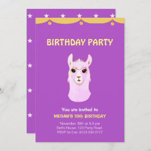 13th Birthday Party Invitation