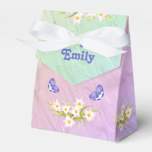 13th Birthday Party Rainbow Butterflies Favor Box