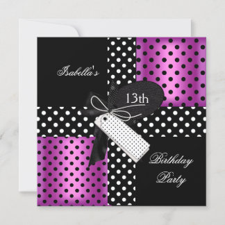 13th Birthday Party teenager girls Invitation