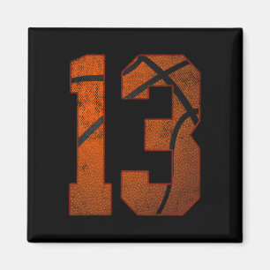 13th Birthday Party Thirteen 13 Year Old Basketbal Magnet