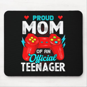 13th Birthday Proud Mom Official Teenager Video Ga Mouse Pad